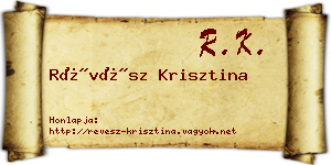 Révész Krisztina névjegykártya